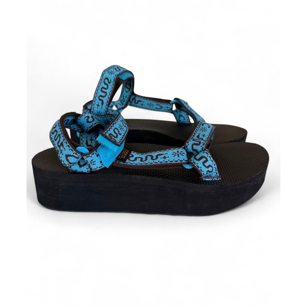 Teva Universal Platform Sandal Blue Aquarius Women Strappy Platform Sz 10